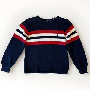 Ralph Lauren Vintage Knit Navy Striped Sweater